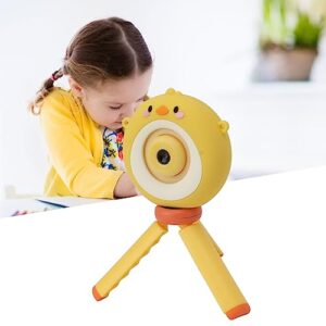 Portable Digital Camera Toy 8X Digital Zoom Cute Protective Case for Kids Selfie Camera for Birthday Gift (Yellow)