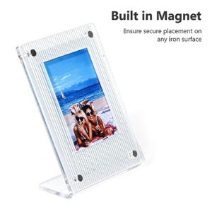 Photo Frame, Sturdy Acrylic Tabletop Photo Frame Decorative Clear Simple Cleaning for Home (Transparent (Wave Pattern))