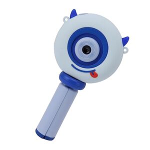 Portable Digital Camera Toy 8X Digital Zoom Cute Protective Case for Kids Selfie Camera for Birthday Gift (Blue)