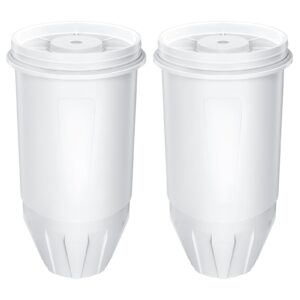 2-pack zr-017 water filter replacement for water pitcher and dispenser, 6-stage filter replacement 0 tds for improved tap water taste, certified to reduce chlorine and odor