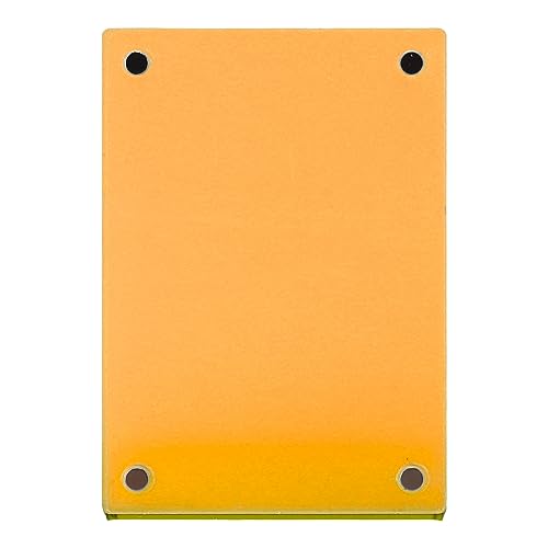 Slanted Back Photo Frame, Self Standing Photo Frame Durable Wide Application for Business Cards for Livingroom (Orange)