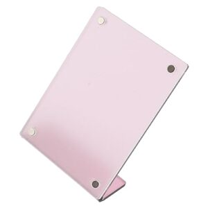 Slanted Back Photo Frame, Self Standing Photo Frame Durable Wide Application for Business Cards for Livingroom (Pink)