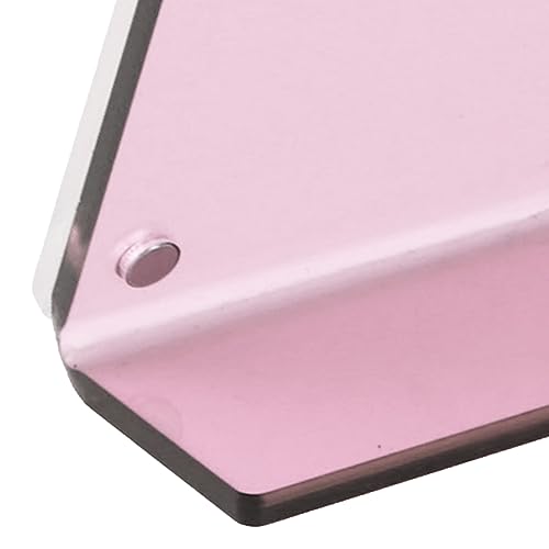 Slanted Back Photo Frame, Self Standing Photo Frame Durable Wide Application for Business Cards for Livingroom (Pink)