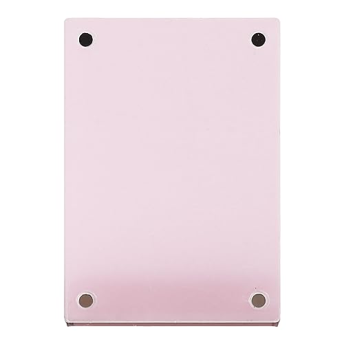 Slanted Back Photo Frame, Self Standing Photo Frame Durable Wide Application for Business Cards for Livingroom (Pink)