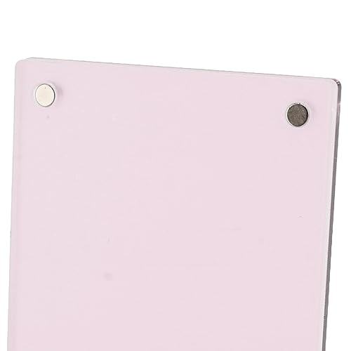 Slanted Back Photo Frame, Self Standing Photo Frame Durable Wide Application for Business Cards for Livingroom (Pink)