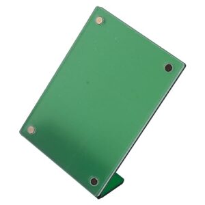 Slanted Back Photo Frame, Self Standing Photo Frame Durable Wide Application for Business Cards for Livingroom (Green)