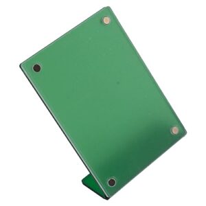 Slanted Back Photo Frame, Self Standing Photo Frame Durable Wide Application for Business Cards for Livingroom (Green)