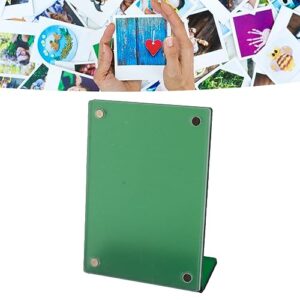 Slanted Back Photo Frame, Self Standing Photo Frame Durable Wide Application for Business Cards for Livingroom (Green)