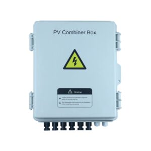 6 string pv combiner box with 15a rated current fuse lightning arrester and circuit breakers for solar panel kit off grid system