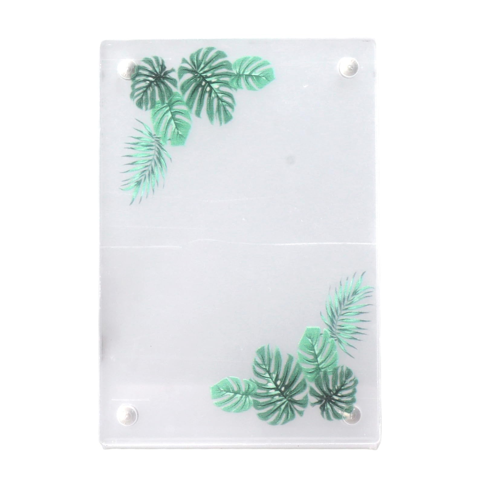 Photo Frame, Sturdy Acrylic Tabletop Photo Frame Decorative Clear Simple Cleaning for Home (Monstera Leaves)