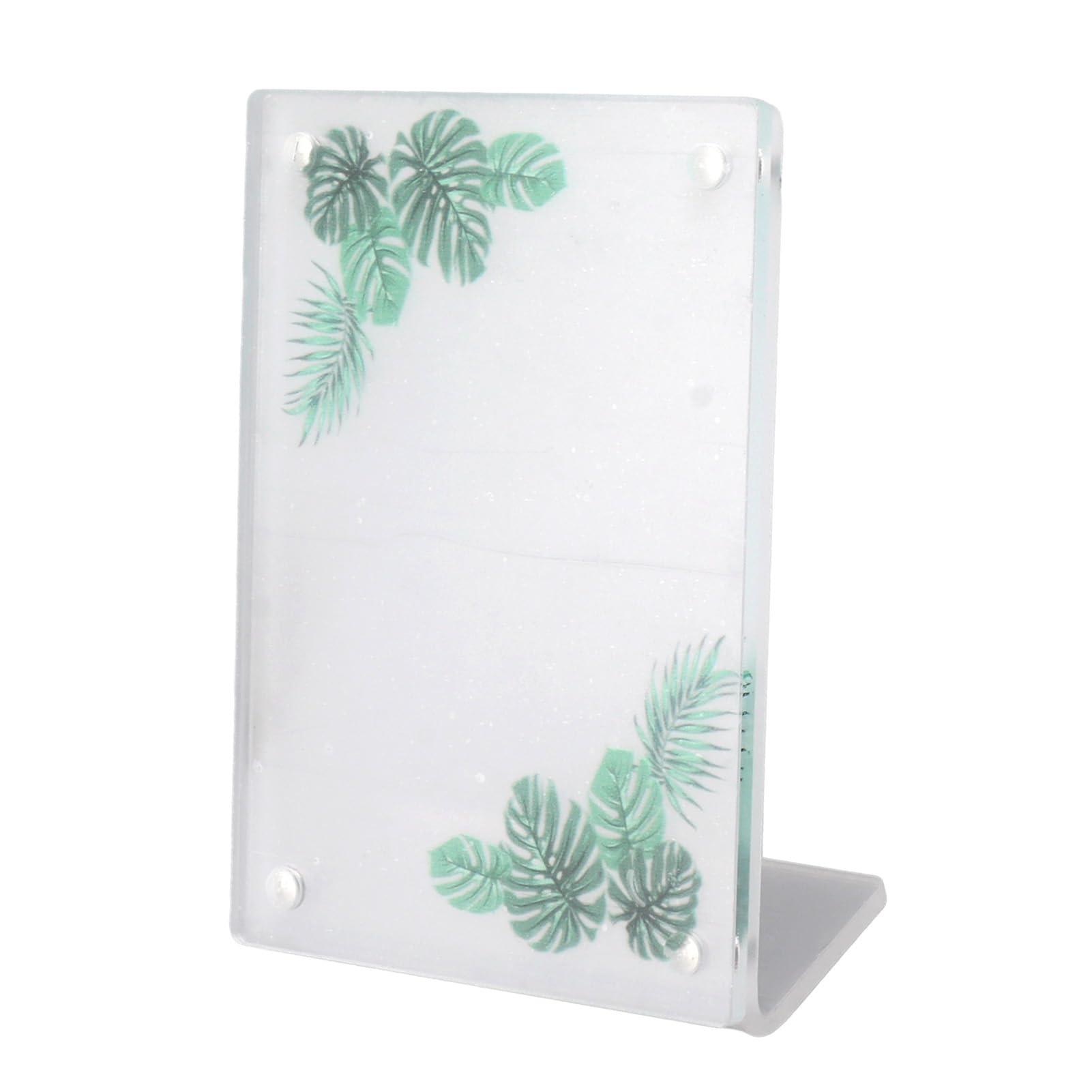 Photo Frame, Sturdy Acrylic Tabletop Photo Frame Decorative Clear Simple Cleaning for Home (Monstera Leaves)