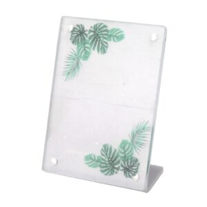 Photo Frame, Sturdy Acrylic Tabletop Photo Frame Decorative Clear Simple Cleaning for Home (Monstera Leaves)