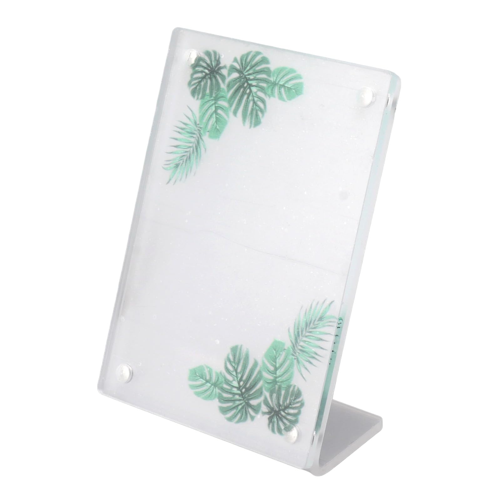 Photo Frame, Sturdy Acrylic Tabletop Photo Frame Decorative Clear Simple Cleaning for Home (Monstera Leaves)