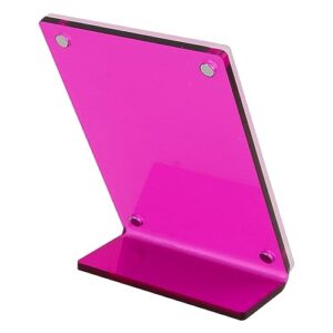 Slanted Back Photo Frame, Self Standing Photo Frame Durable Wide Application for Business Cards for Livingroom (Purple)