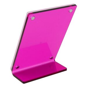 Slanted Back Photo Frame, Self Standing Photo Frame Durable Wide Application for Business Cards for Livingroom (Purple)