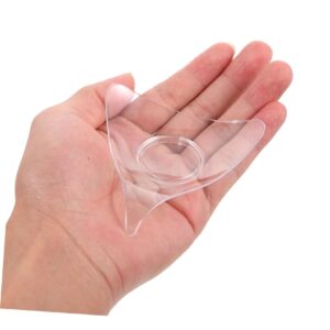 Hemoton 96 Pcs Triangle Dishes Appetizer Cups Appetizer Plates Disposable Ice Cream Serving Plates Appetizer Forks Serving Spoons for Parties Clear Plates for Party Plastic Jam Jar Dessert