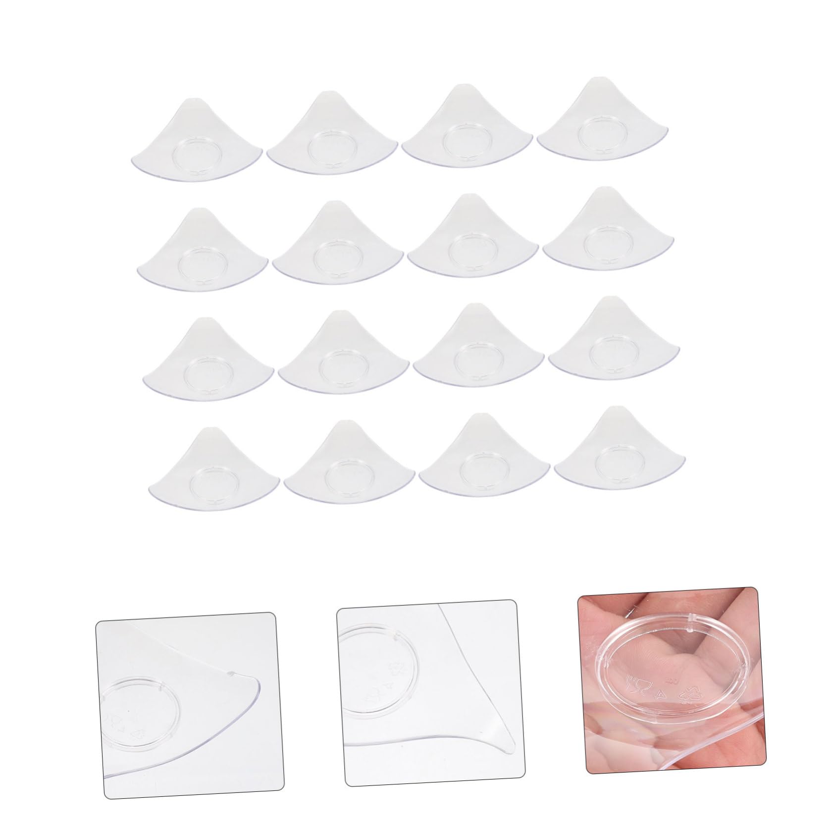 Hemoton 96 Pcs Triangle Dishes Appetizer Cups Appetizer Plates Disposable Ice Cream Serving Plates Appetizer Forks Serving Spoons for Parties Clear Plates for Party Plastic Jam Jar Dessert