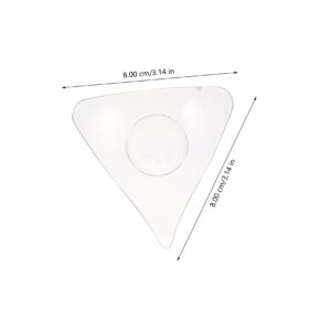 Hemoton 96 Pcs Triangle Dishes Appetizer Cups Appetizer Plates Disposable Ice Cream Serving Plates Appetizer Forks Serving Spoons for Parties Clear Plates for Party Plastic Jam Jar Dessert