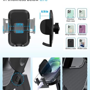 ENQINN Cup Holder Phone Mount for Car with Expandable Base, 2-in-1 Adjustable Cup Cellphone Holder Mount Compatible with iPhone Samsung Pixel and All Smartphones and Other Bottles Mugs in 3.4"-4.0"