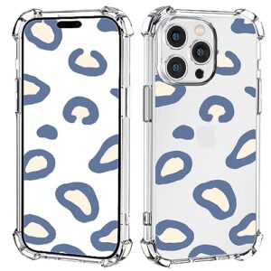 ofqkoaks cartoon blue cow case for iphone 13,cute funny iphone 13 soft clear four corner anti fall case for girls women