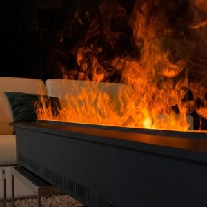 Water Vapor Electric Fireplace Solid Color Electronic Fireplace Mist Fireplace Intelligent Ultra-thin Steam 3D Simulation Flame Decoration Is Suitable for Living Room, Hotel Fake Fireplace ( Color : B