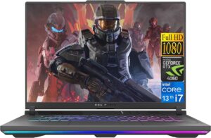 asus 2023 newest rog strix g16 gaming laptop, 16" fhd 165hz display, intel core i9-13650hx processor (14 core), geforce rtx 4090, 64gb ddr5 ram, 1tb ssd, windows 11 home, with webcam cover