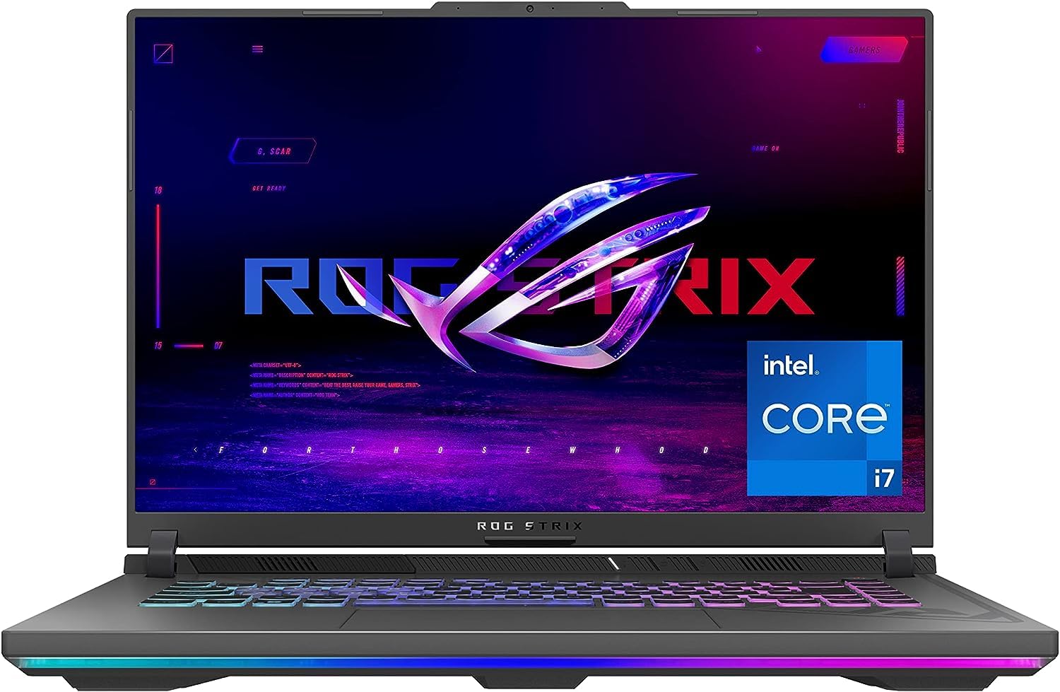 ASUS 2023 ROG Strix G16 Gaming Laptop, 16" FHD 165Hz Display, Intel 14-Core i7-13650HX (Up to 4.9GHz), GeForce RTX 4060, 64GB DDR5 RAM, 1TB SSD, Wi-Fi 6E, Bluetooth, 4 Zone RGB, Windows 11 Home