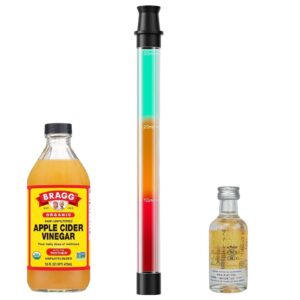 shot straw, shot holder for drinks and chasers,the beach, pool, & parties - fits all standard bottles & glasses&the chiase-1oz(black)