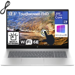 hp envy 17 17.3" touchscreen fhd laptop computer, 13th gen intel 14-core i7-13700h up to 5.0 ghz, 32gb ddr4 ram, 2tb pcie ssd, wifi 6e, bluetooth 5.3, backlit keyboard, windows 11 home