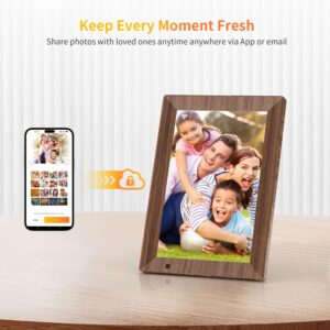 HAOVM 10.1 Inch Smart WiFi Digital Picture Frame,1280x800 HD IPS Touch Screen,64GB Large Storage,2GB RAM,WiFi Digital Photo Frame Load from Phone,Motion Sensor,Auto-Rotate,Wall Mountable,Gift for Mom