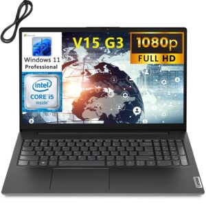 lenovo 2023 newest v15 g3 business laptop computer, 15.6" fhd display, 12th gen intel 10 cores i5-1235u (beat i7-1195g7), 16gb ddr4 ram, 1tb pcie ssd, wifi, bt 5.1, windows 11 pro, az-xut cable