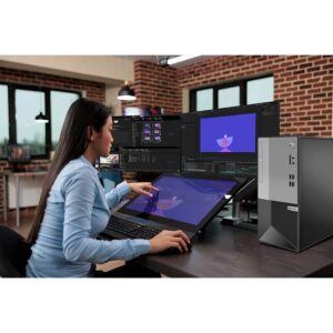 Lenovo V50t Gen 2 Business Tower Desktop, Intel Core i9-11900K Processor, 64GB RAM, 2TB SSD + 2TB HDD, DVD-RW, Display Port, HDMI, RJ-45, Wi-Fi, Wired Keyboard & Mouse, Windows 11 Pro, Black