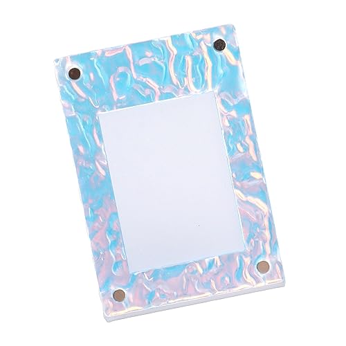 Photo Frame, Personalized Acrylic Simple Cleaning Sturdy Tabletop Photo Frame for Movie Ticket (Dazzling Color (Stone Head Pattern))