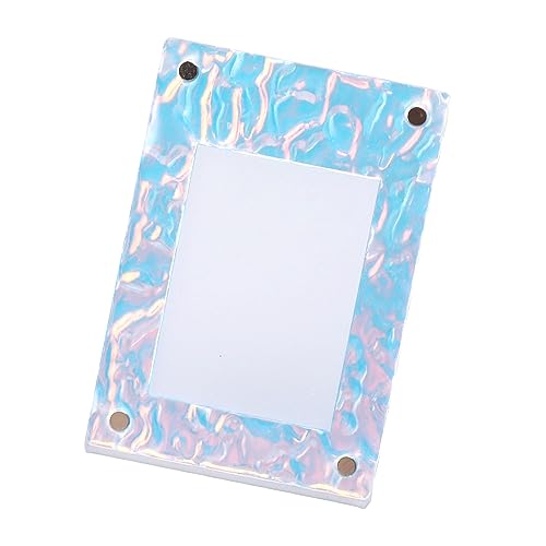 Photo Frame, Personalized Acrylic Simple Cleaning Sturdy Tabletop Photo Frame for Movie Ticket (Dazzling Color (Stone Head Pattern))