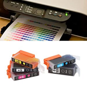 Printer Cartridge with Ink, Ink Cartridge ABS Printing Ink Cartridge Standard Size 5% Coverage for PIXMA IP3600 IP4600 IP4700, Desktop Photo Printers (BK BK C M Y 5 Colors)