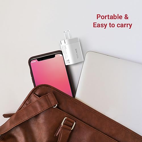 30W USB-C Fast Charger Adapter,(Foldable) TETON ELECTRONICS PD Wall Charger block PD QC 3.0 PPS Dual Port Type C Charger for iPhone15/14/13,Samsung S21/S22,Note 20,Pixel 7/8 pro,MacBook,iPad, AirPods.