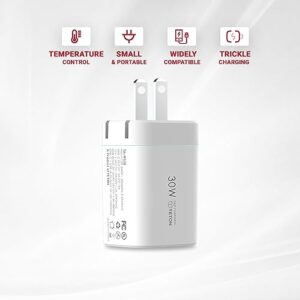 30W USB-C Fast Charger Adapter,(Foldable) TETON ELECTRONICS PD Wall Charger block PD QC 3.0 PPS Dual Port Type C Charger for iPhone15/14/13,Samsung S21/S22,Note 20,Pixel 7/8 pro,MacBook,iPad, AirPods.