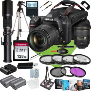 nikon d780 dslr camera with 24-120mm lens+case+case+128 gig memory+grip tripod+photo software+commander starter kit(27pc) bundle (renewed)