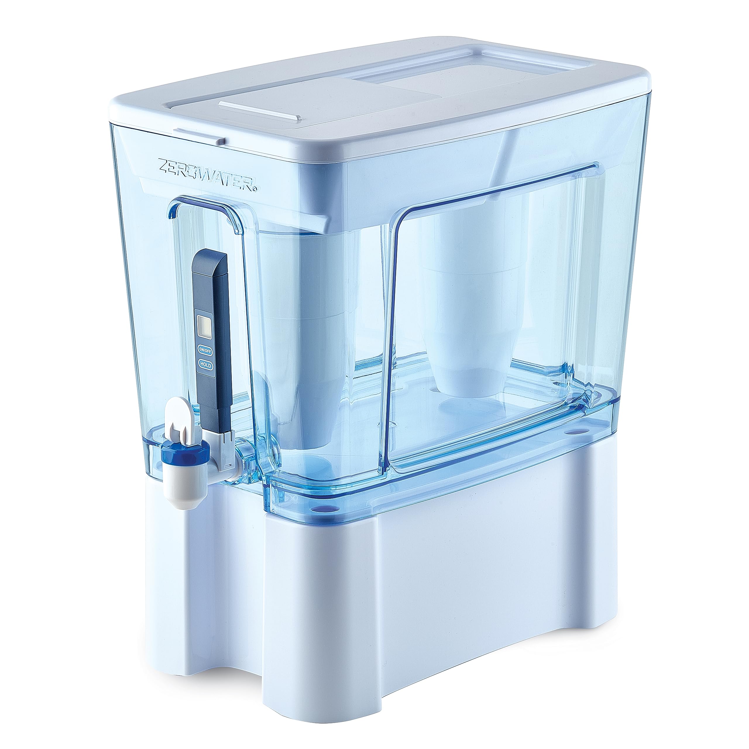 ZeroWater 52-Cup Ready-Read 5-Stage Water Filter Dispenser with Instant Read Out - 0 TDS IAPMO Certified to Reduce Lead, Chromium, and PFOA/PFOS