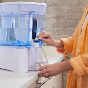 ZeroWater 52-Cup Ready-Read 5-Stage Water Filter Dispenser with Instant Read Out - 0 TDS IAPMO Certified to Reduce Lead, Chromium, and PFOA/PFOS