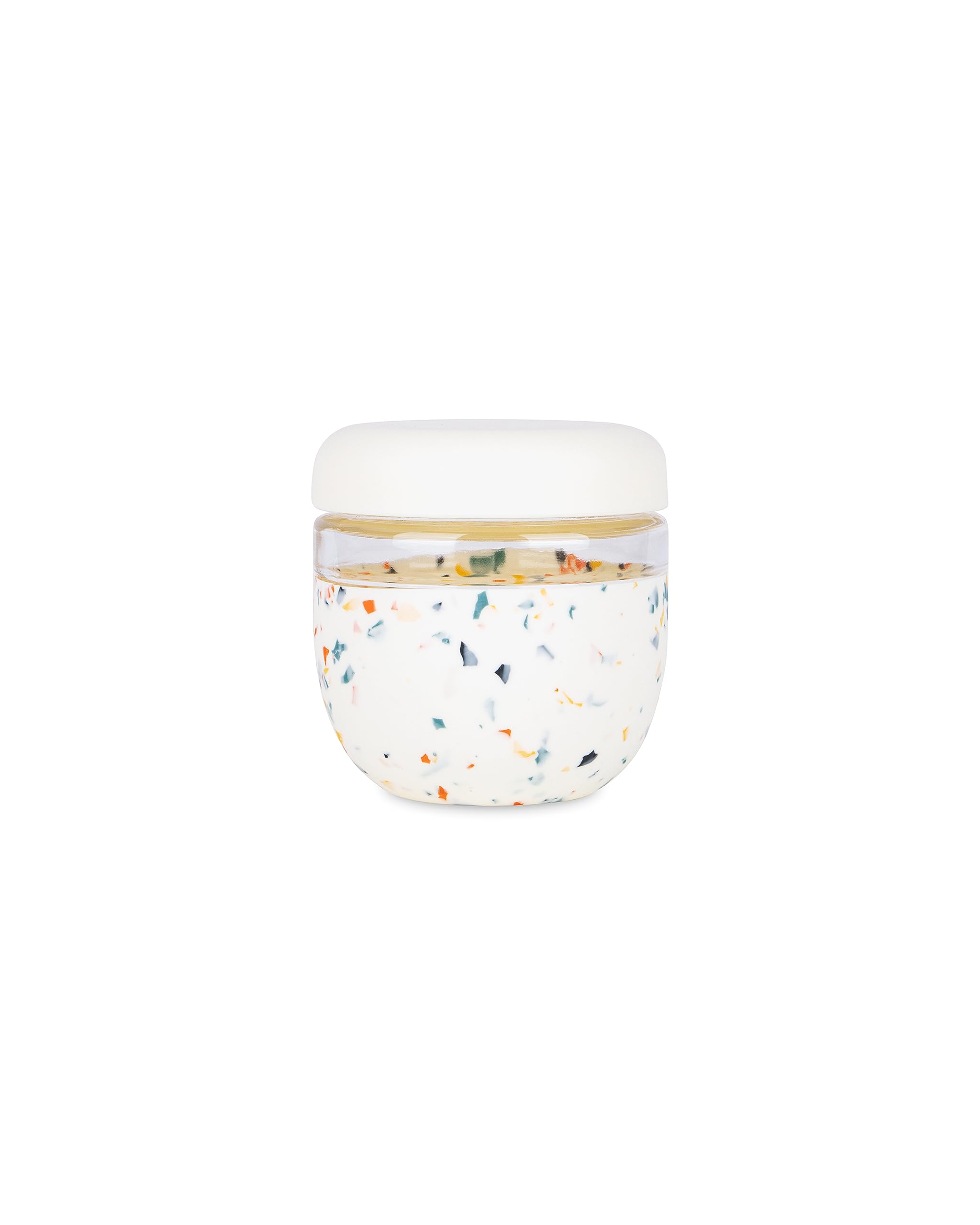 W&P Porter Seal Tight Glass Food Storage Container with Lid, Terrazzo Cream 24oz, Leak & Spill Proof Meal Prep Container, Microwave & Dishwasher Safe, Borosilicate Glass