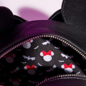 Loungefly X LASR Exclusive Disney Minnie Bat Convertible Mini Backpack - Fashion Cosplay Disneybound Cute Backpack