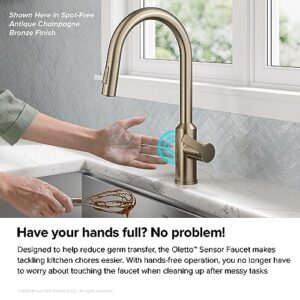 KRAUS Oletto Touchless Sensor Pull-Down Single Handle Kitchen Faucet in Spot-Free Stainless Steel, KSF-2830SFS