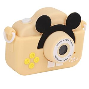 2in kids camera for boys girls, cartoon child camera toy gift video recorder kids mini camera birthday gifts for 3 4 5 6 7 8 9 year old girl boy (beige)