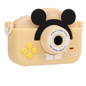 2in Kids Camera for Boys Girls, Cartoon Child Camera Toy Gift Video Recorder Kids Mini Camera Birthday Gifts for 3 4 5 6 7 8 9 Year Old Girl Boy (Beige)