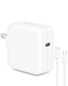 65w usb c charger,type c gan iii pd 3.0 wall charger fast charging for iphone 15/14/13,macbook pro/air, ipad pro/air,samsung galaxy s22/s21,pixel,switch and android series,6.6ft usb c to c cable
