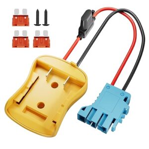 rvboatpat power wheel battery adapter for dewalt 20v battery adapter with wire harness connector compatible with peg-perego children's riding toys