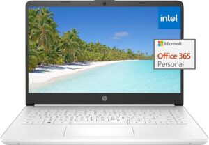 hp 2023 newest 14" ultral light laptop, for students and business, intel quad-core n4120, 8gb ram, 192gb storage (64gb emmc+128gb micro sd), usb-a&c, wi-fi, webcam, hdmi, 1 year office 365, win11 s
