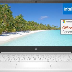 HP 2023 Newest 14" Ultral Light Laptop, for Students and Business, Intel Quad-Core N4120, 8GB RAM, 192GB Storage (64GB eMMC+128GB Micro SD), USB-A&C, Wi-Fi, Webcam, HDMI, 1 Year Office 365, Win11 S