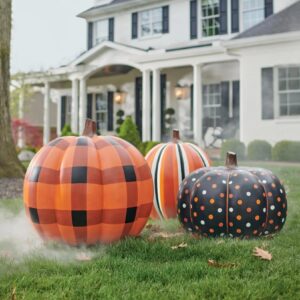 fchengtais halloween inflatable outdoor decorations, pumpkin ball decorations,pvc inflatable halloween pumpkins ball large blow up decorated ball for party outdoor indoor,yard garden lawn holiday (a)